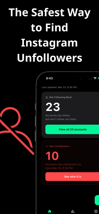 WhoLeftMe: Unfollower Tracker Screenshot 1 of 5