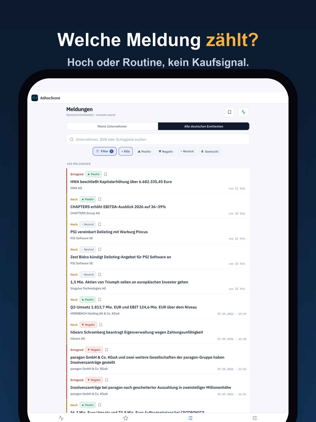 Screenshot 7 of AdhocScore – DAX & Aktien-News