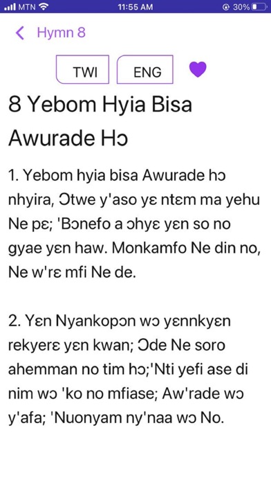 Twi SDA Hymn Screenshot