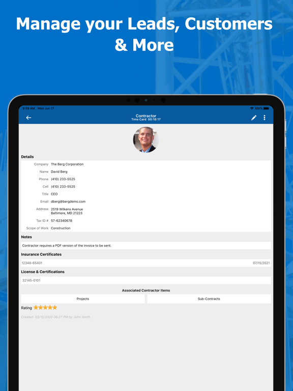 Contractor Foreman iPad screenshot 7 - Business app