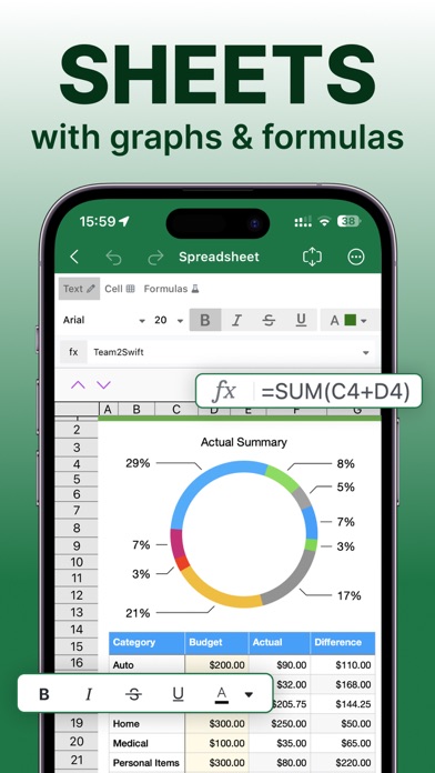 Spreadsheets Screenshot