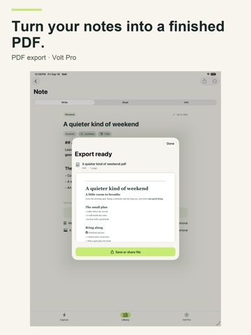 Volt: Quick Notes & Fast Jot iPad screenshot