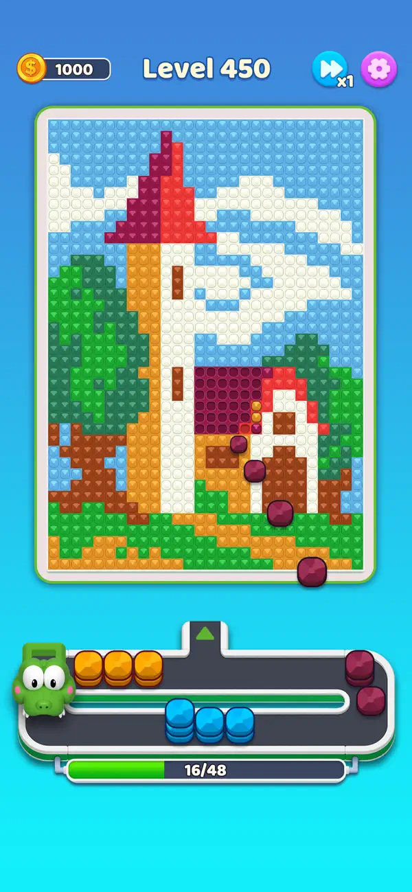 Coloring Loop: Jewel Sort 游戏截图