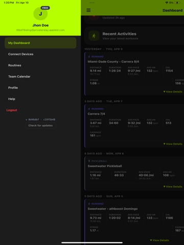 AthBoost iPad screenshot