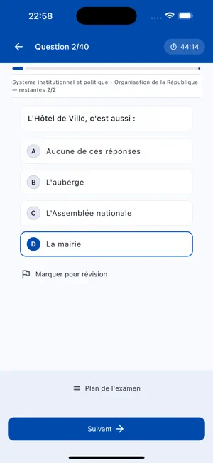 CIVIS FRANCE - Examen Civique screenshot 1