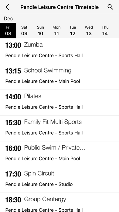 Pendle Leisure Trust Screenshot