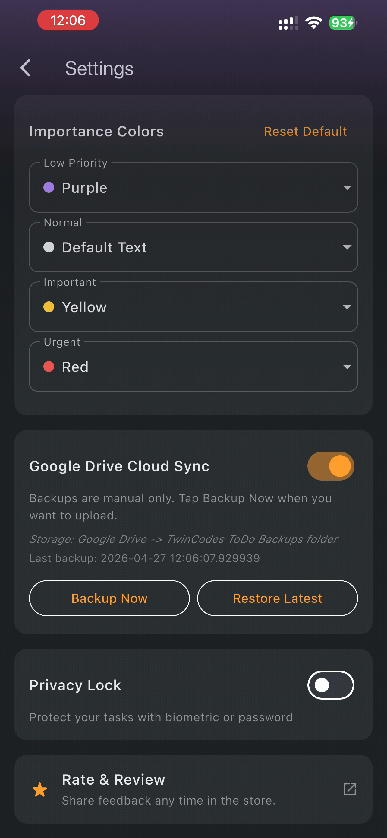 TwinCodes: ToDo