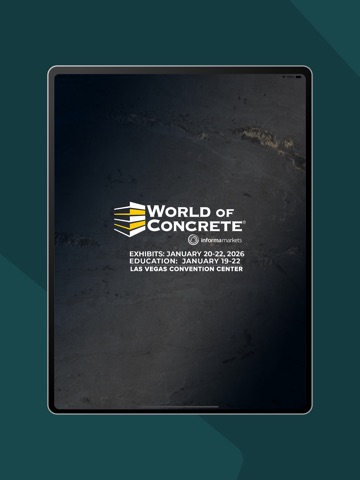 World of Concrete 2026 iPad screenshot