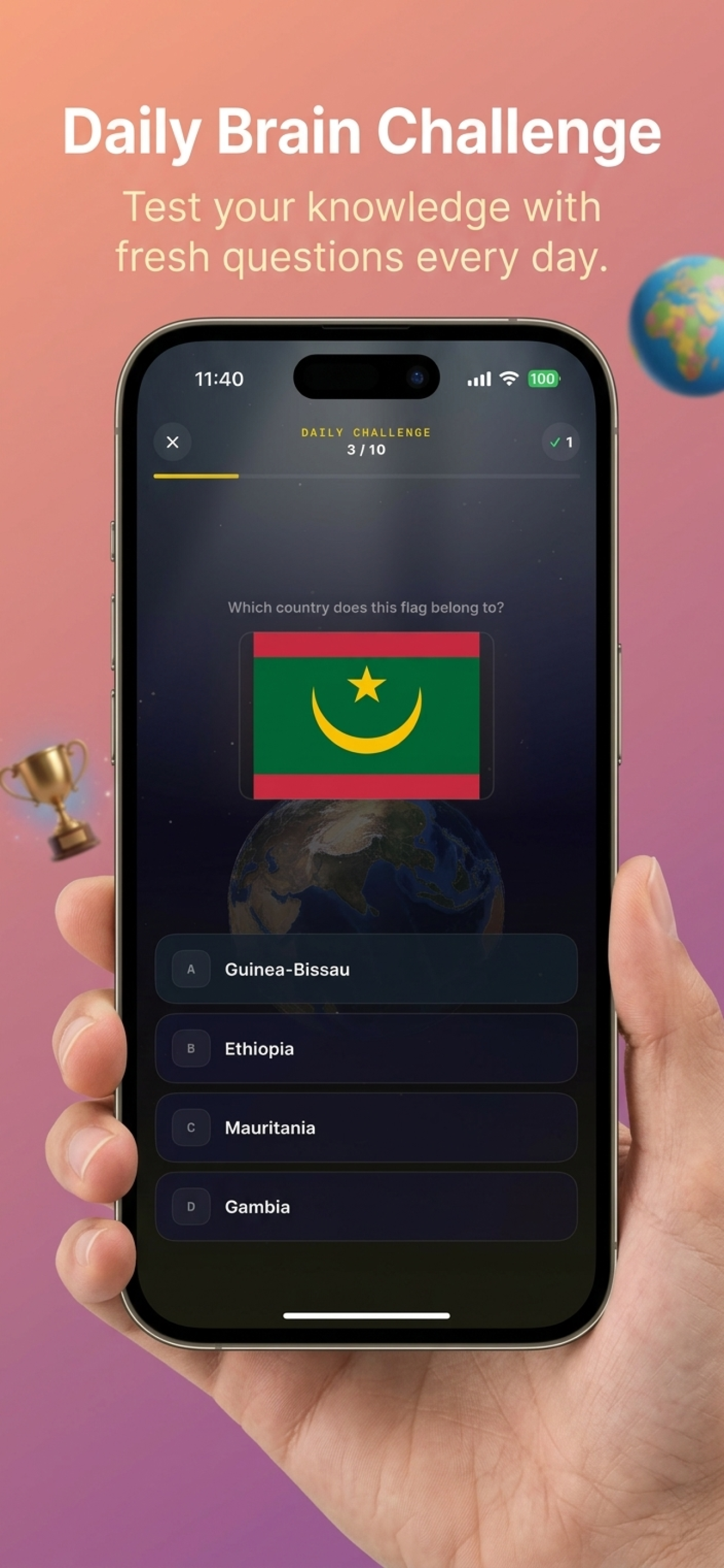 Flag Quiz 3D
