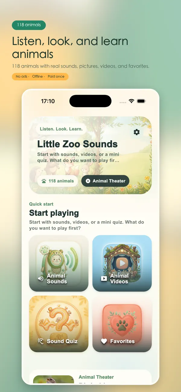 Screenshot #1 pour Little Zoo Sounds