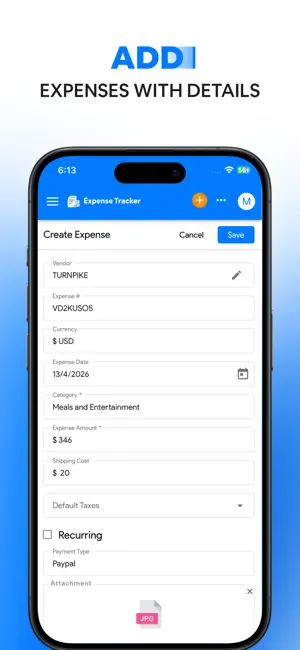 Business Expense Tracker App screenshot 2