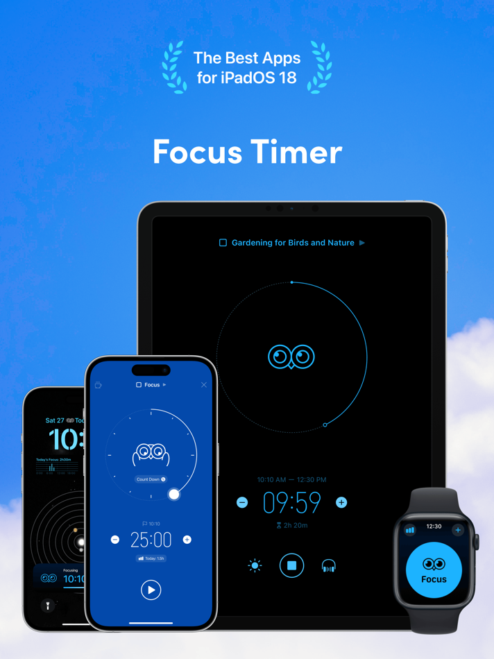 #1. Bluebird Focus Timer (macOS) 由: Cub & Pup