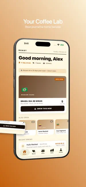 Coffee Brew Journal - Roast screenshot 1