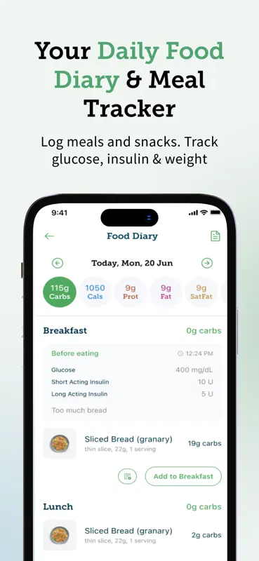 Carbs & Cals: Diet & Diabetes screenshot 5 of 10