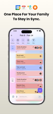 Kora - Family AI Assistant iPhone screenshot