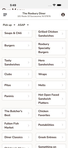 Roxbury Diner iPhone screenshot