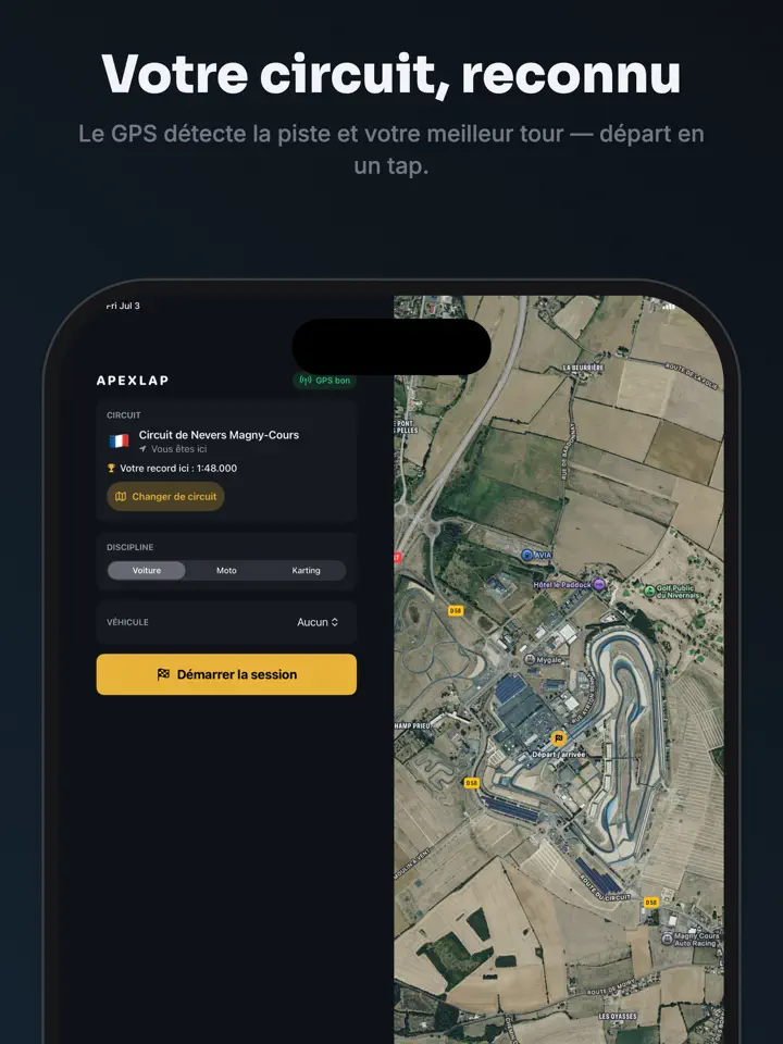 ApexLap sur iPad : capture d’écran 3 sur 7