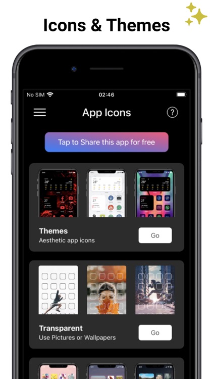 App Icons & Transparent Theme