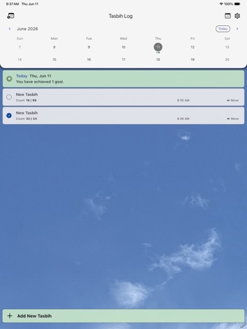 AuraTasbih:Smart Dhikr Counter iPad screenshot