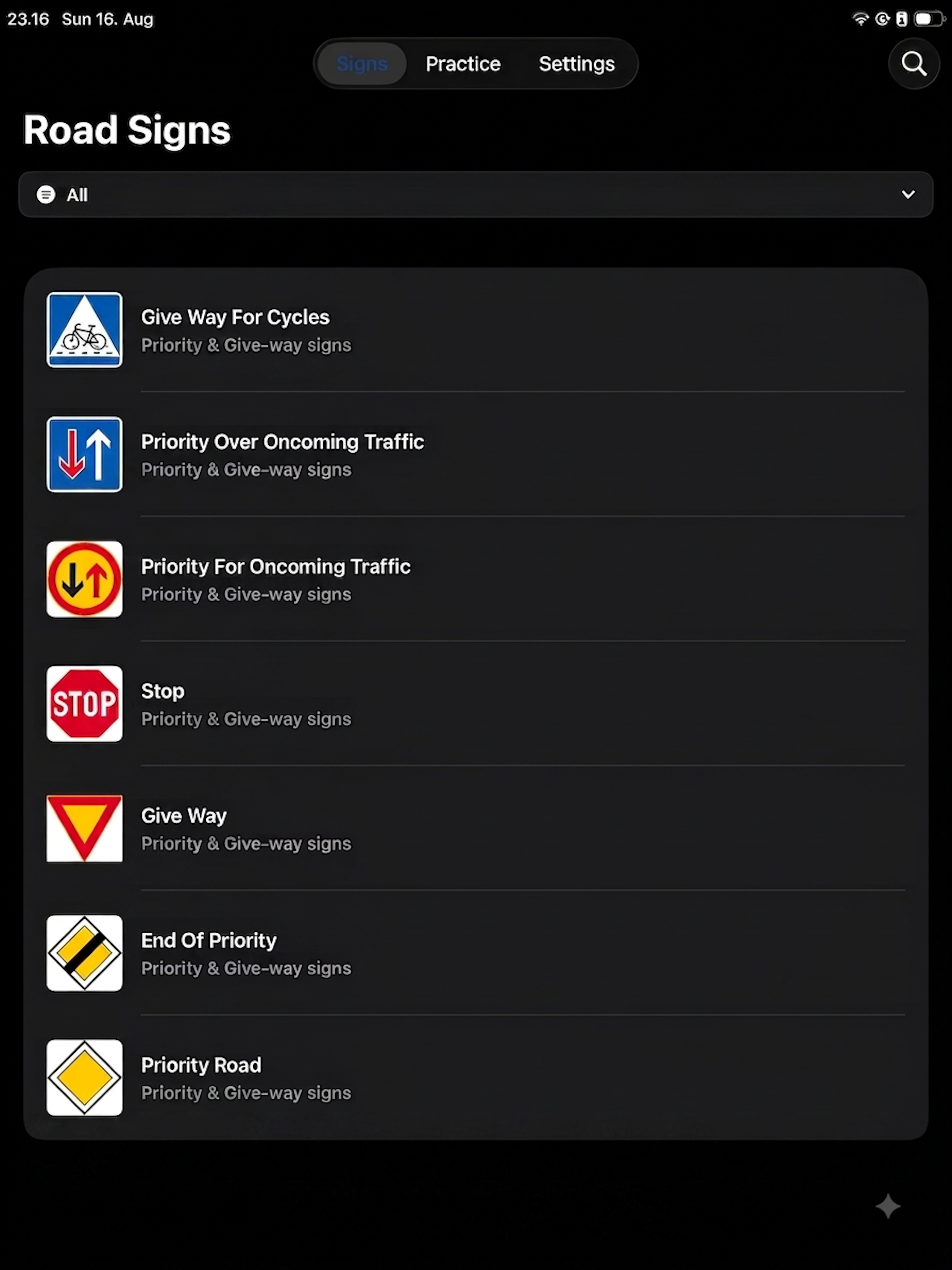 Finland Traffic Road Signs screenshot 4