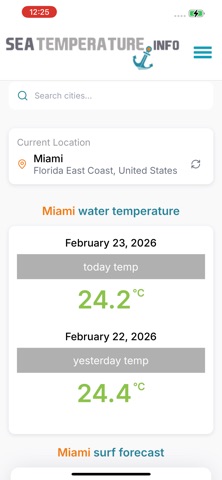 Sea Temperature & Waves iPhone screenshot