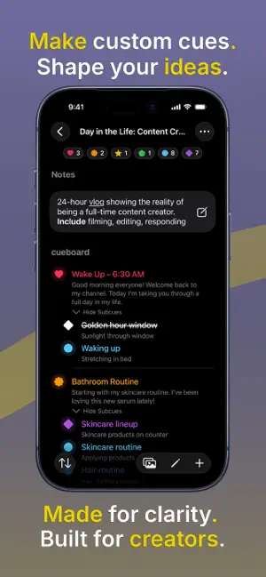Cueboard - Creator Shot Lists screenshot 3