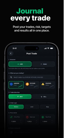 Tradr: Social Trading Journal iPhone screenshot