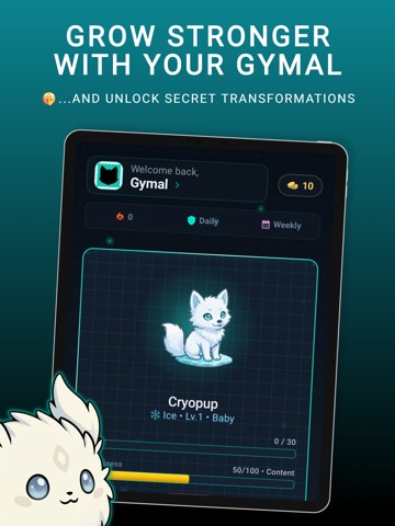 Gymal: Gym Logs & Workout RPG iPad screenshot