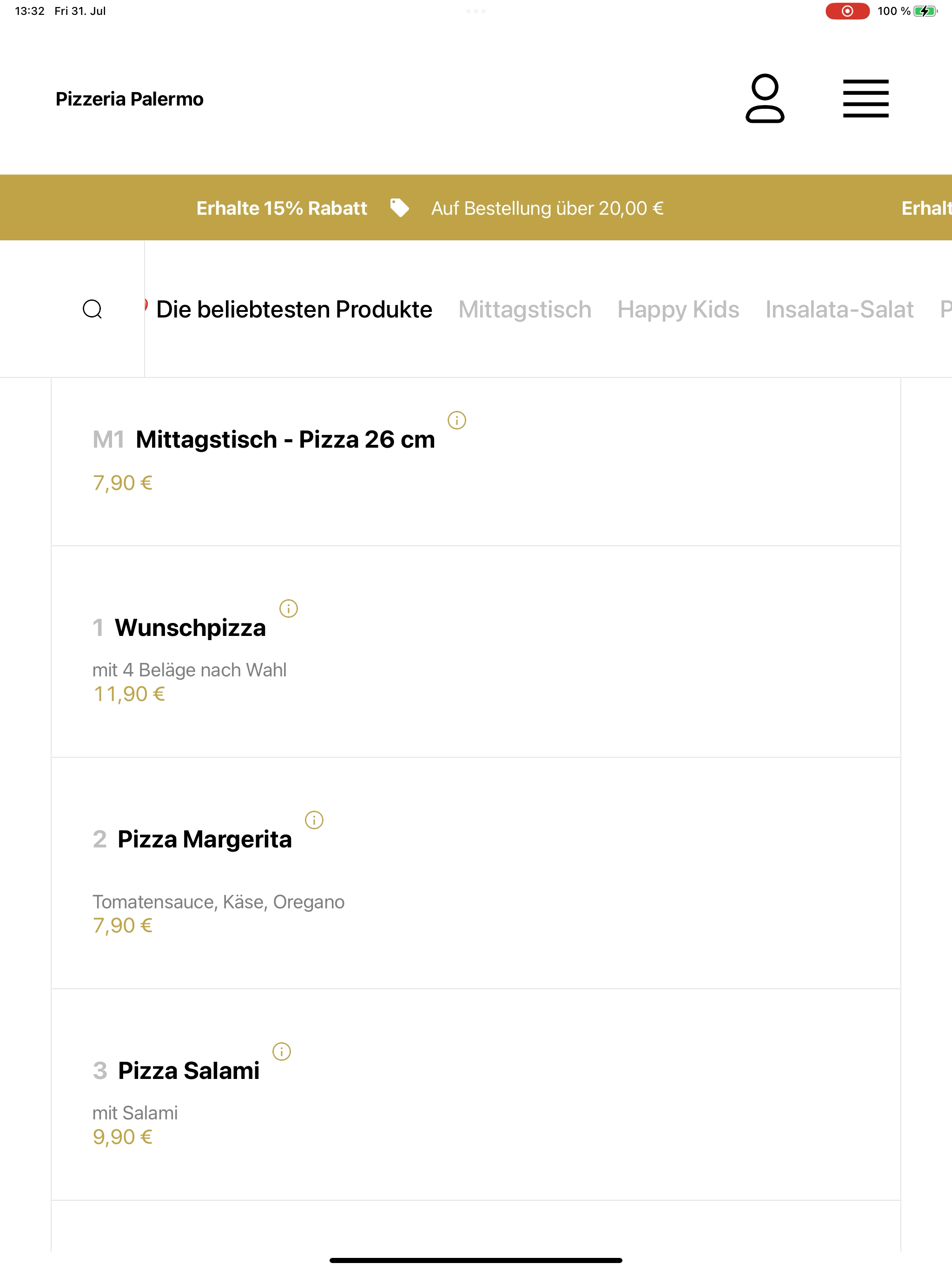 Pizzeria Palermo DE screenshot 13