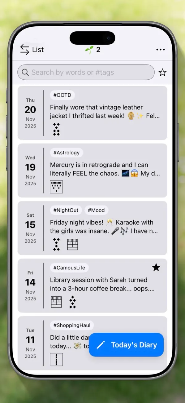 Screenshot #1 pour Geomancy Diary
