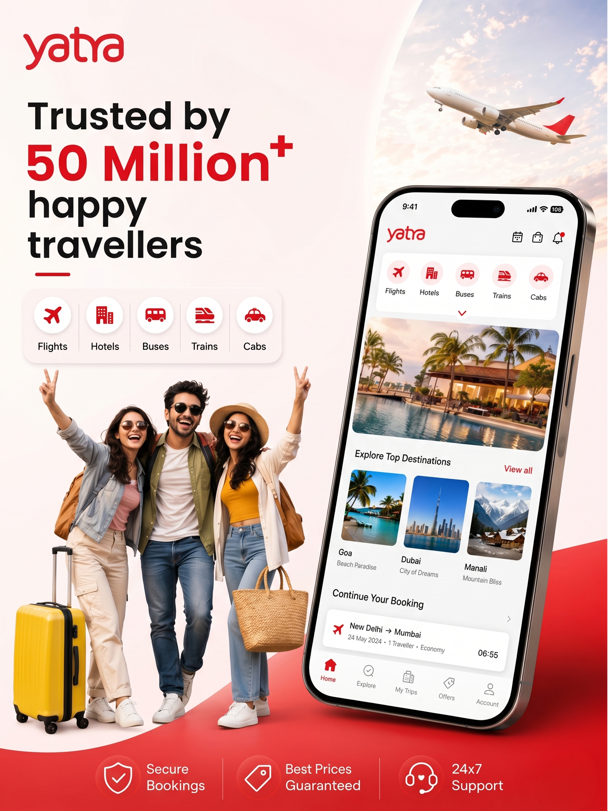 Yatra - Flights, Hotels & Cabs