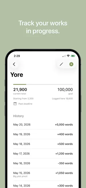 Truly Simple Word Tracker screenshot 1