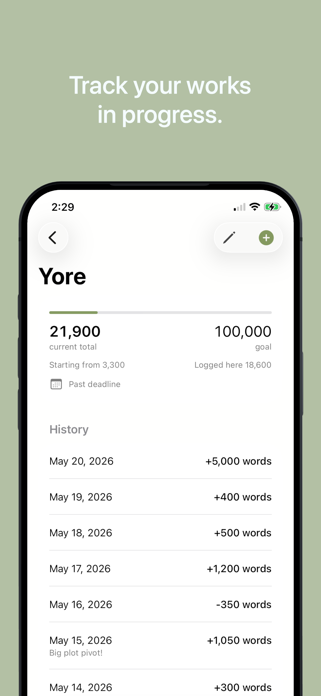 Truly Simple Word Tracker Screenshot 1 of 3