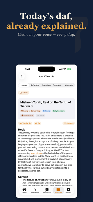 Derekh Learning: Daily Torah Screenshot 4 of 10