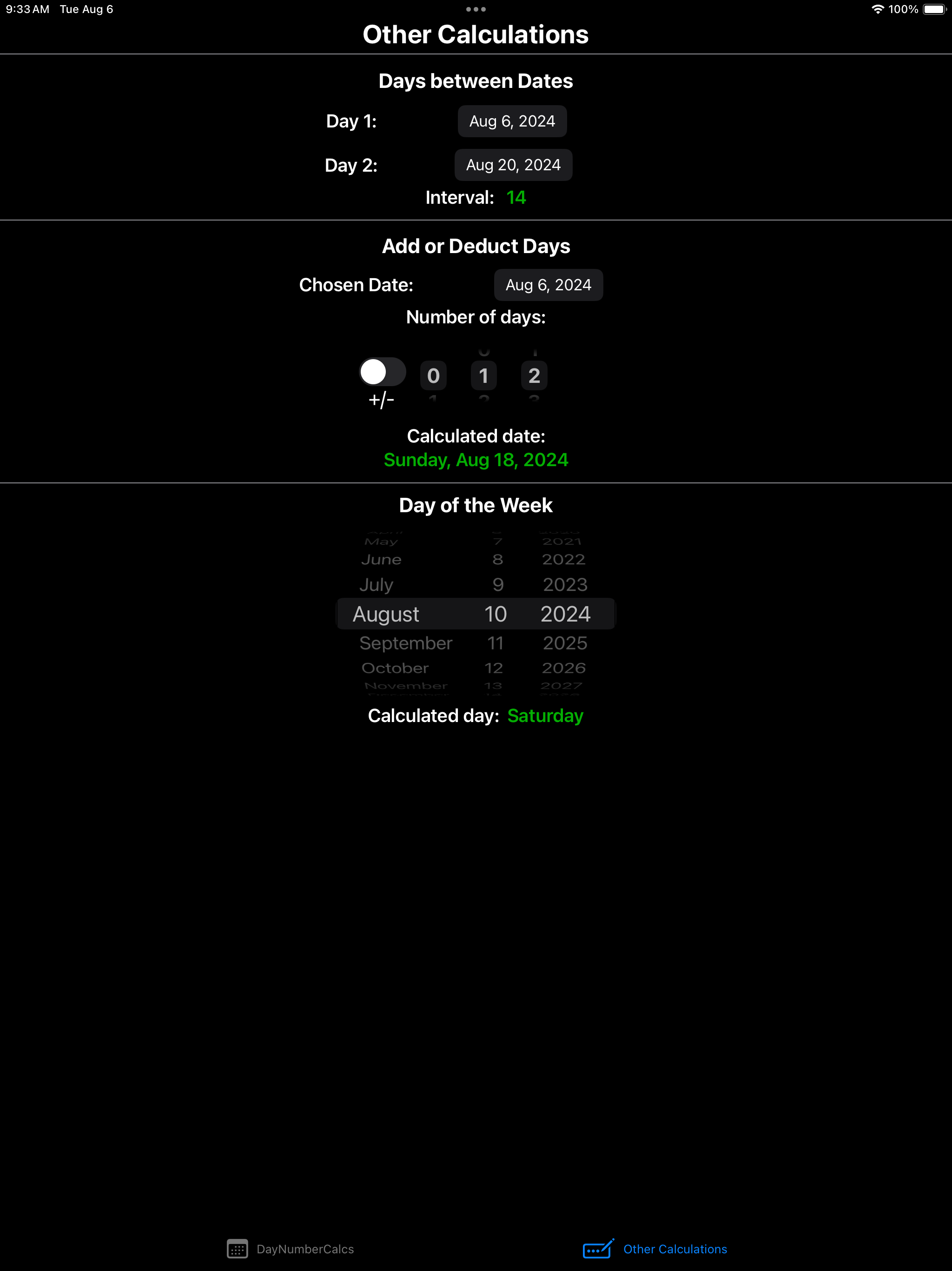 DayNumCalc