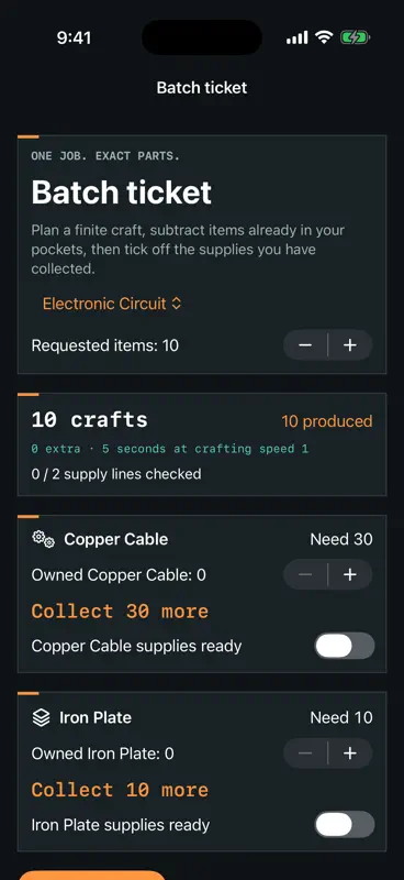 Factory Ledger for Factorio screenshot 6 of 7