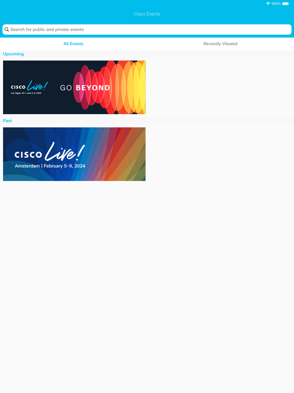 Screenshot #1 for Cisco Events App