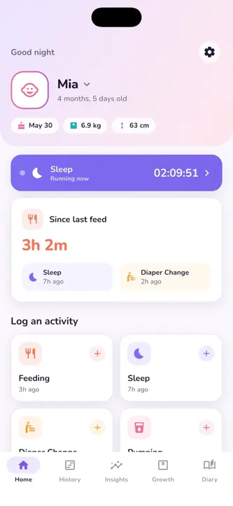 BabyLog: Baby Tracker & Diary screenshot 1