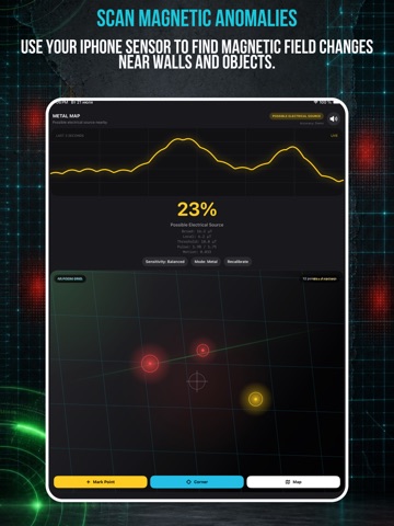 Metal Map: Wall Scanner iPad screenshot