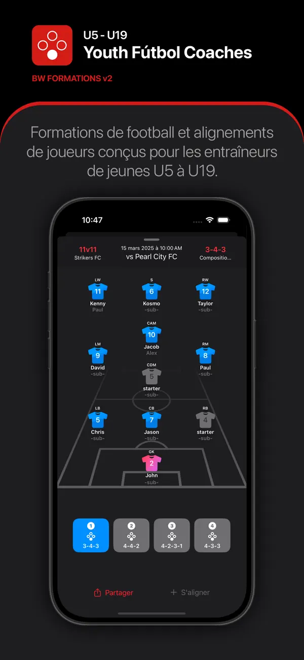 Screenshot #1 pour BW Fútbol Formations