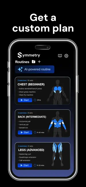 Symmetry: AI Gym Workout Log screenshot 2