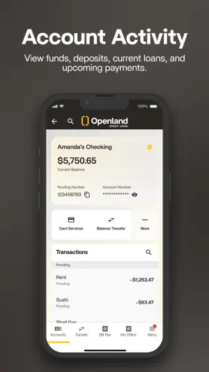 Openland CU Mobile Banking screenshot 3