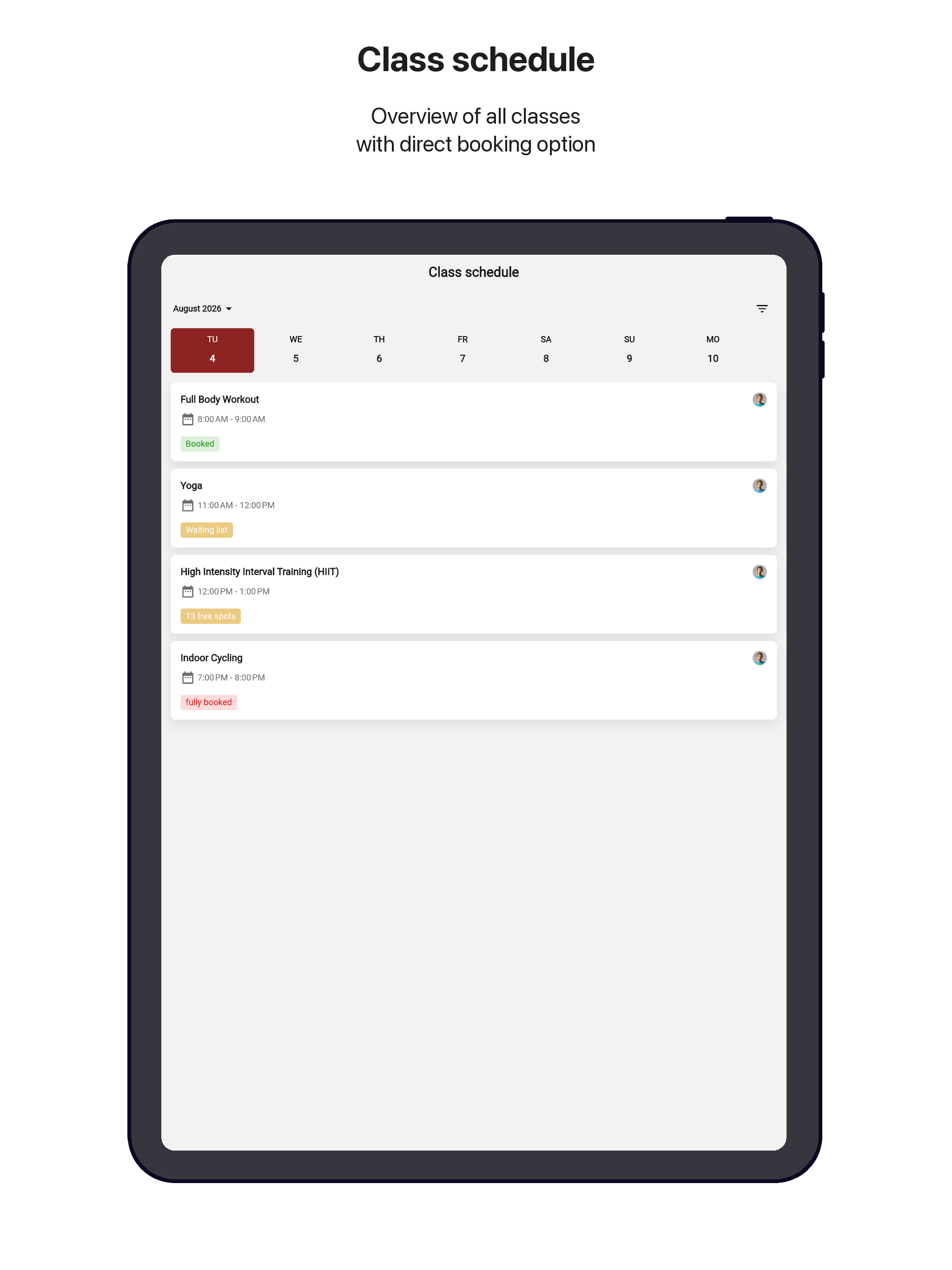 InForm - Connect with the gym screenshot 5