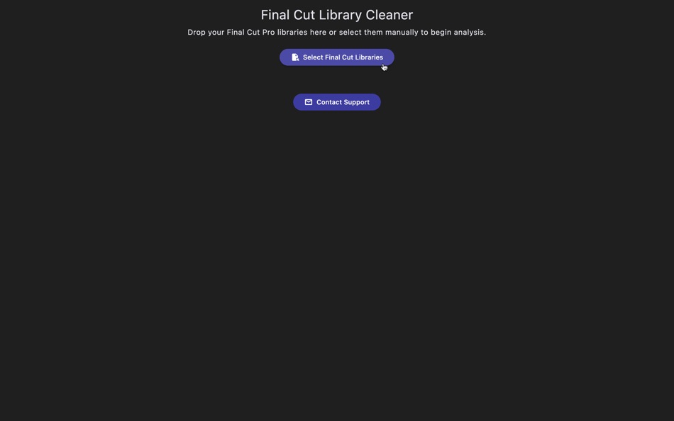 #1. FCP Library Cleaner (macOS) بواسطة: EditingTools.io