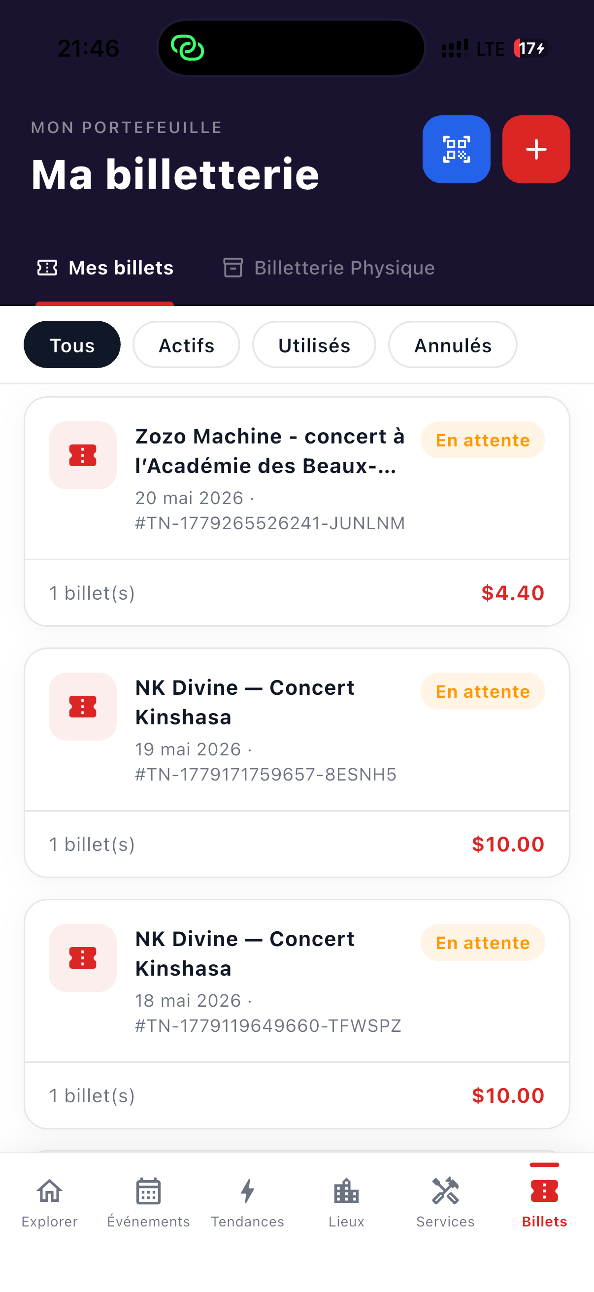 Ticketnayo – Billets & Sorties