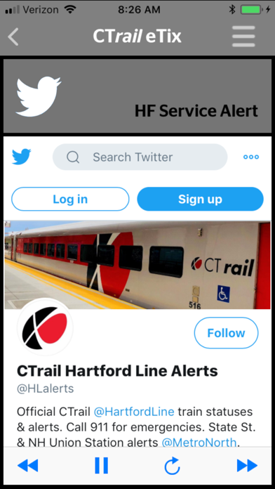 CTrail eTix Screenshot