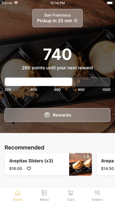 Arepas Latin Cuisine iPhone screenshot 1 - Food & Drink app