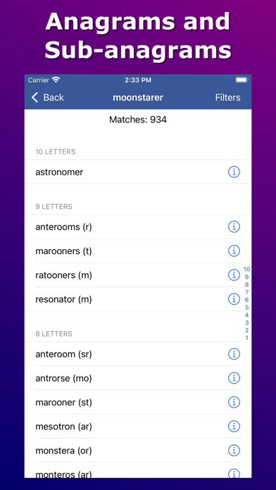 Screenshot #2 pour Anagram Solver - Crosswords