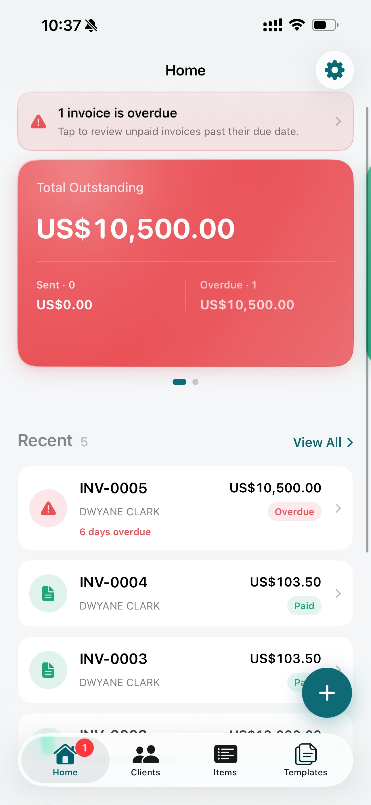 Screenshot 1 of Easy Invoice Generator-Maker