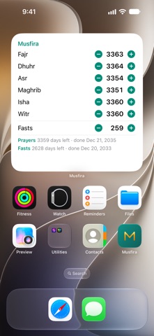 Musfira: Qada Prayer Tracker screenshot 4